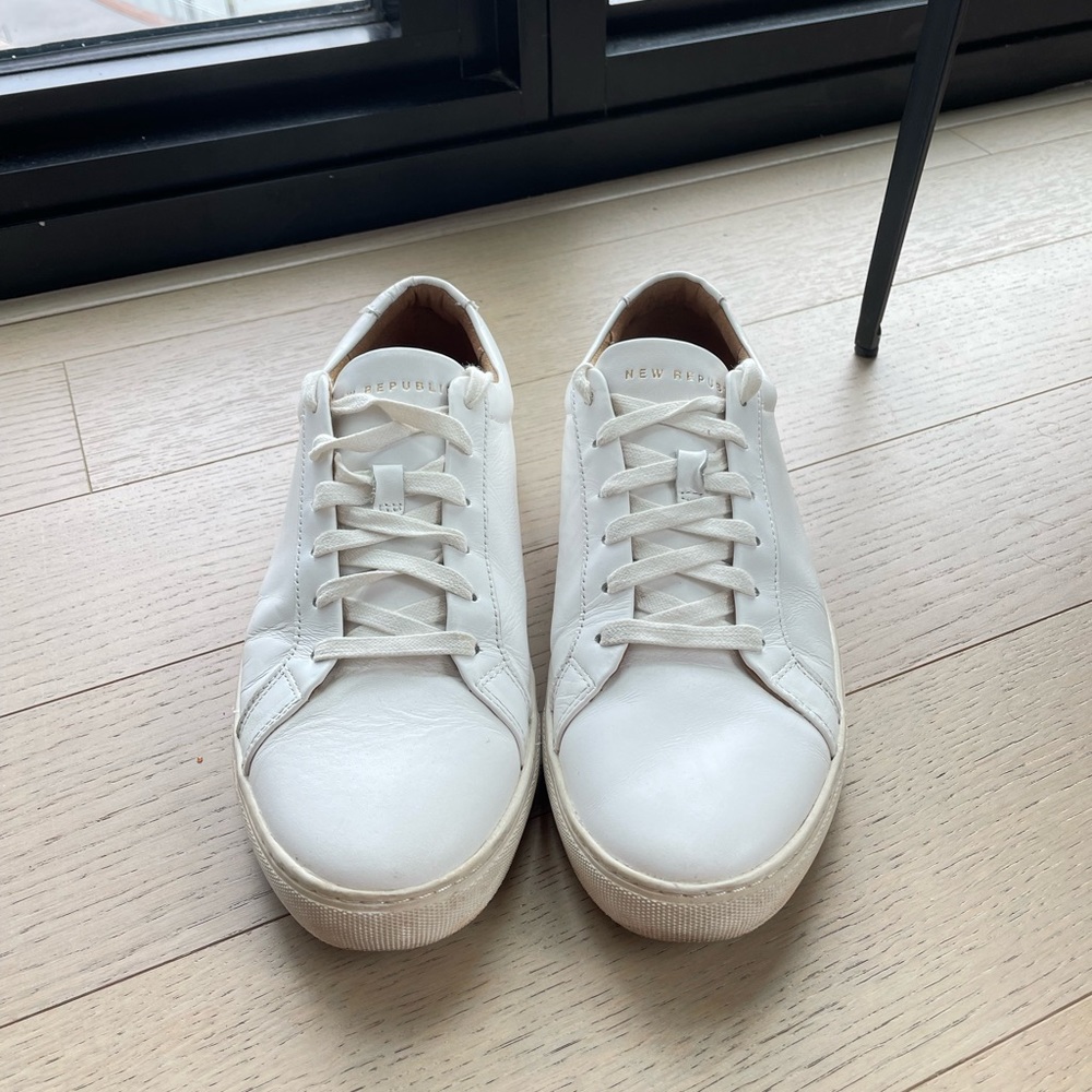 New Republic White Leather Sneakers